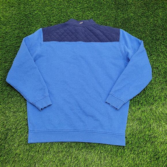 Vineyard-Vines Sweater Large 24x28 Baggy Crop Blue - Picture 3 of 14